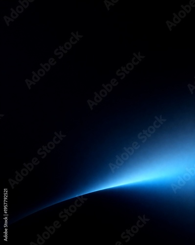 Dark Abstract Gradient with Blue Glow and Soft Light Diffusion