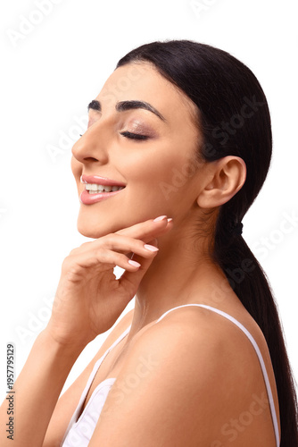 Beautiful young happy woman...
