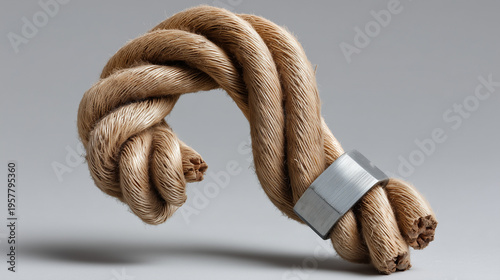 Entwined Rope: A close-up s...