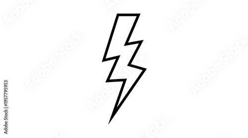 Simple black line art lightning bolt.