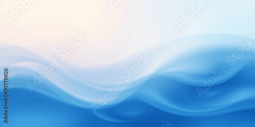 A smooth digital wave of soft blue light flows in a seamless motion pattern to create an abstract water texture backdrop with elegant curved lines and a vector art design