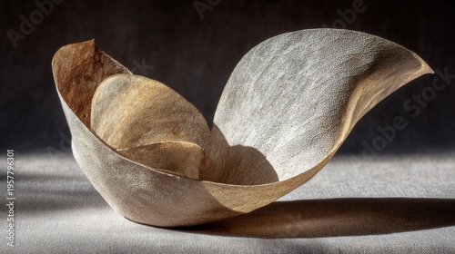 Contract Rests Under Soft Light With Leaf Shadow Creating Gentle Movement in a Serene Setting