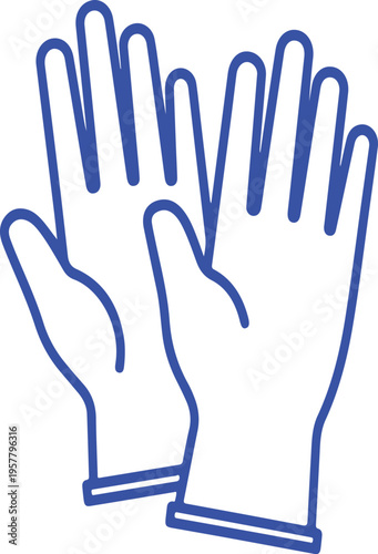 Hands isolated on a white background, Hand collection, vector outline illustration, Set of finger
