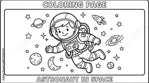 Smiling Astronaut in Space Suit.