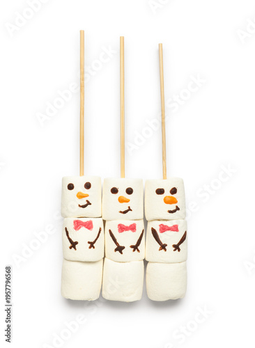 Snowmen made of tasty marsh...