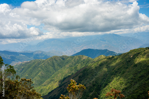 Photos Green mountains and valleys near chicamocha canyon colombia