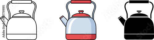 Modern Kitchen Stainless Steel Teapot Kettle Set