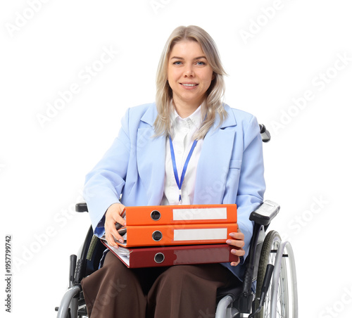 Young businesswoman with of...