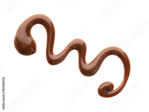 Swirl of melted chocolate o...