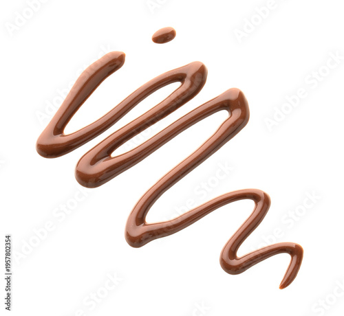 Swirl of melted chocolate o...