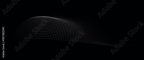 A pixelated white object on a black background with a long tail