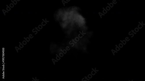 Cinematic fire explosion burst with smoke isolated on black background