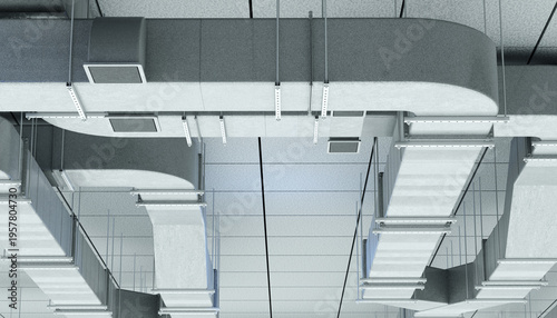 Foto HVAC engineering and building ventilation installation