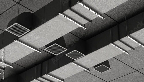 Cuadro en lienzo Climate control engineering and ventilation maintenance