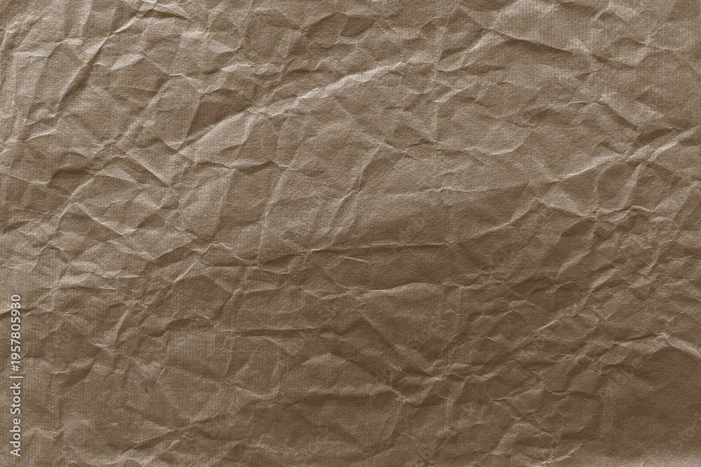 Fototapeta premium Textured brown crumpled paper background
