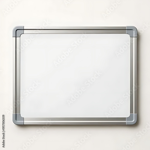 small desktop whiteboard clean isolated on white