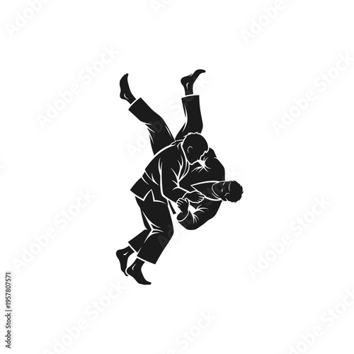 A man in a suit falling down.