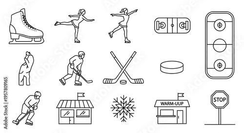 Ice Skating Sports Winter Activities.