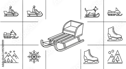 Ice Sled with Runner Blades.