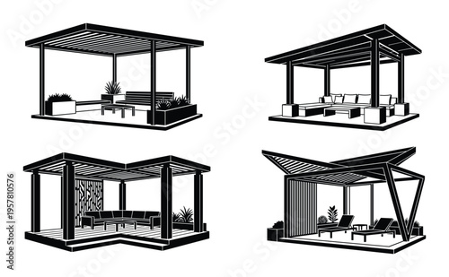 Modern pergola and gazebo designs for luxury garden relaxation and outdoor living
