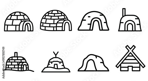 Igloos in different styles and shapes.