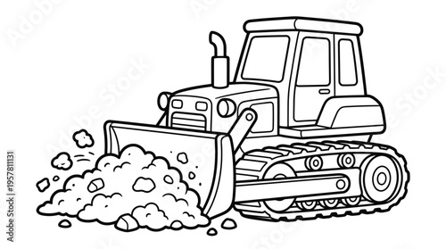 Bulldozer Construction Equipment Heavy Machinery.