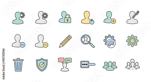 Business icons for corporate website design.