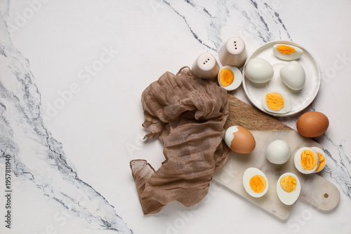 Plate and board with fresh ...