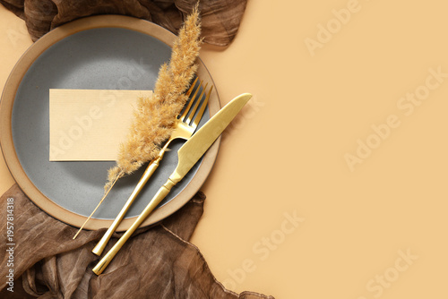 Beautiful table setting wit...