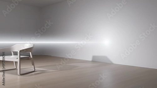 Modern minimalist interior design concept.