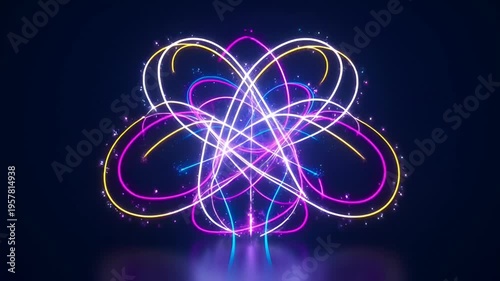 neon light trails on road.