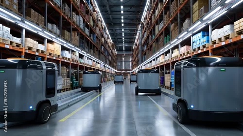 Robotic warehouse delivery system.