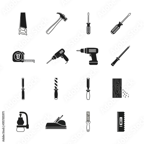 Collection of various hand tools.