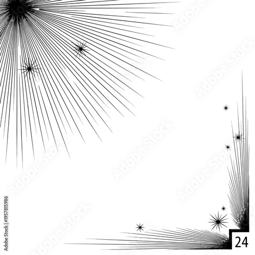 Abstract Starburst Bursting Rays and Sparkles.