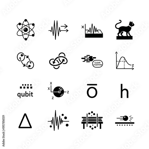 Science and technology icons set.