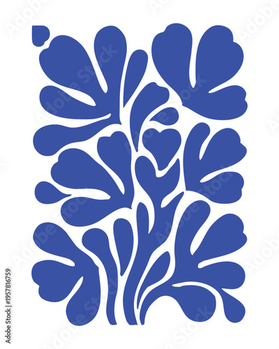 Abstract Organic Cutout Shapes Clipart Set – Minimal Flat Color Vector Elements

