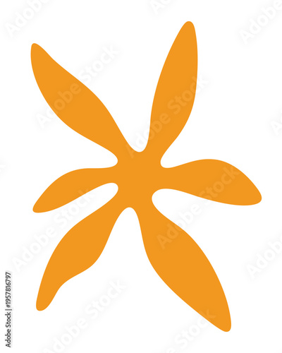 Abstract Organic Cutout Shapes Clipart Set – Minimal Flat Color Vector Elements
