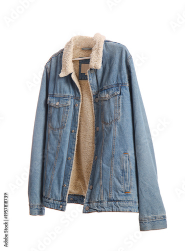Hanger with warm denim jack...