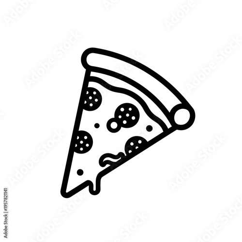 A slice of pepperoni pizza.