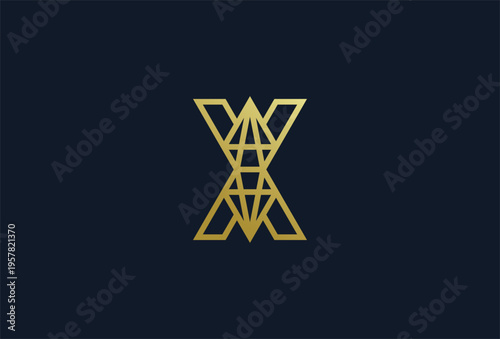 Initial Letter X Diamond Jewelry logo, Letter X with diamond combination, usable for branding and business logos, Flat Logo Design Template, vector illustration