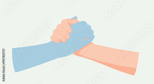 Hands reaching out holding hands partnership collaboration vector illustration