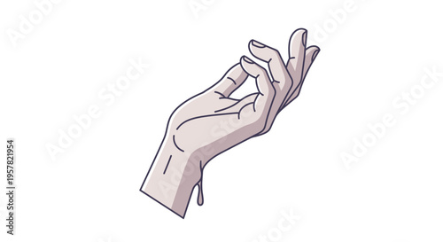 Wallpaper Mural Stylized hand gesture illustration with simple outlines and clean design Torontodigital.ca