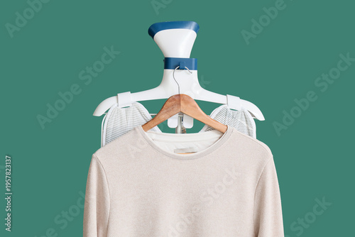Modern steamer with sweater...