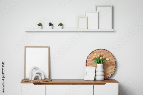 Vase with artificial tulip ...
