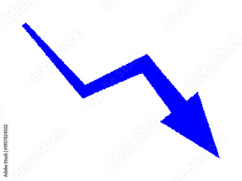 段階的に急降下する　青い矢印