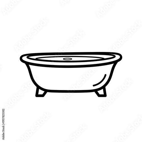 Clawfoot Bathtub Bathroom Fixture.