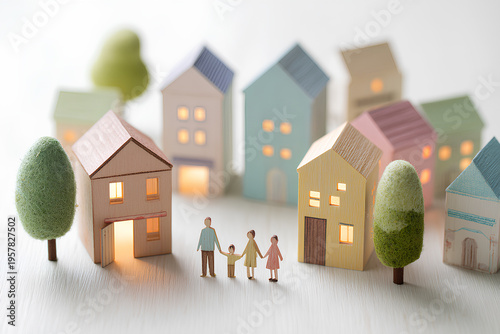 自然と共生し優しく暮らすサステナブルな未来都市の風景