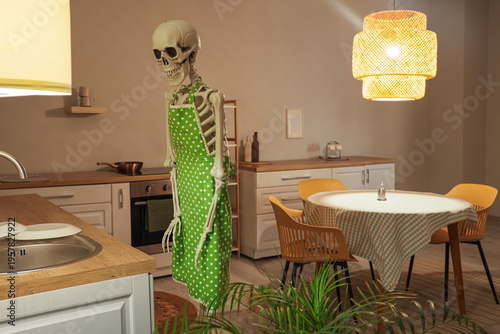 Human skeleton model with a...