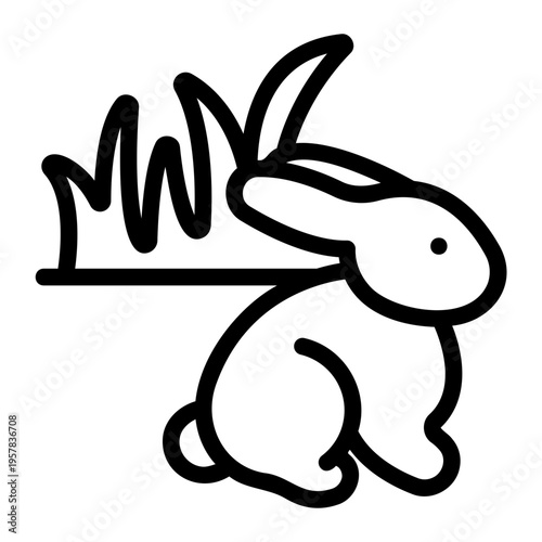Easter bunny Line Icon