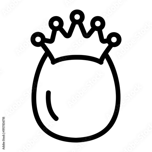 Egg crown Line Icon